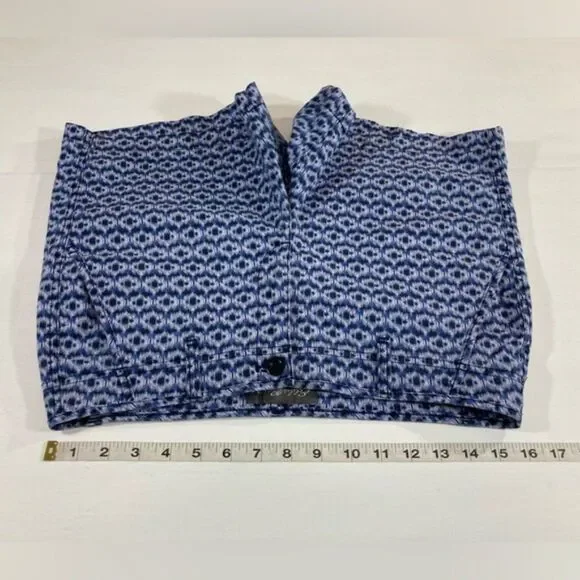 Eddie Bauer Atlantic Poplin Shorts 6 Blue Mid Rise Chino Stretch Hiking - Picture 7 of 9